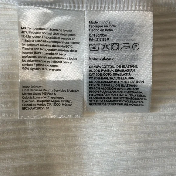 White Ribbed Strapless Tube Top - Picture 4 of 4